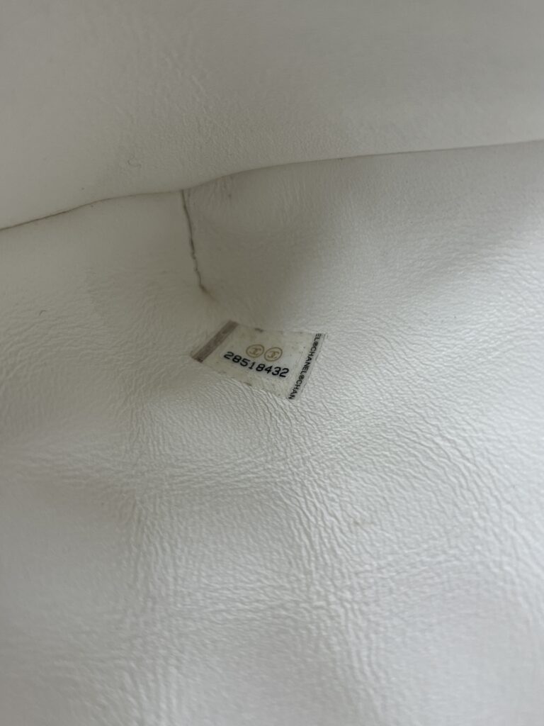 Chanel Classic Flap Clutch Caviar White GHW