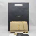 Saint Laurent Kate Medium Grained Beige GHW