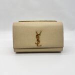 Saint Laurent Kate Medium Grained Beige GHW