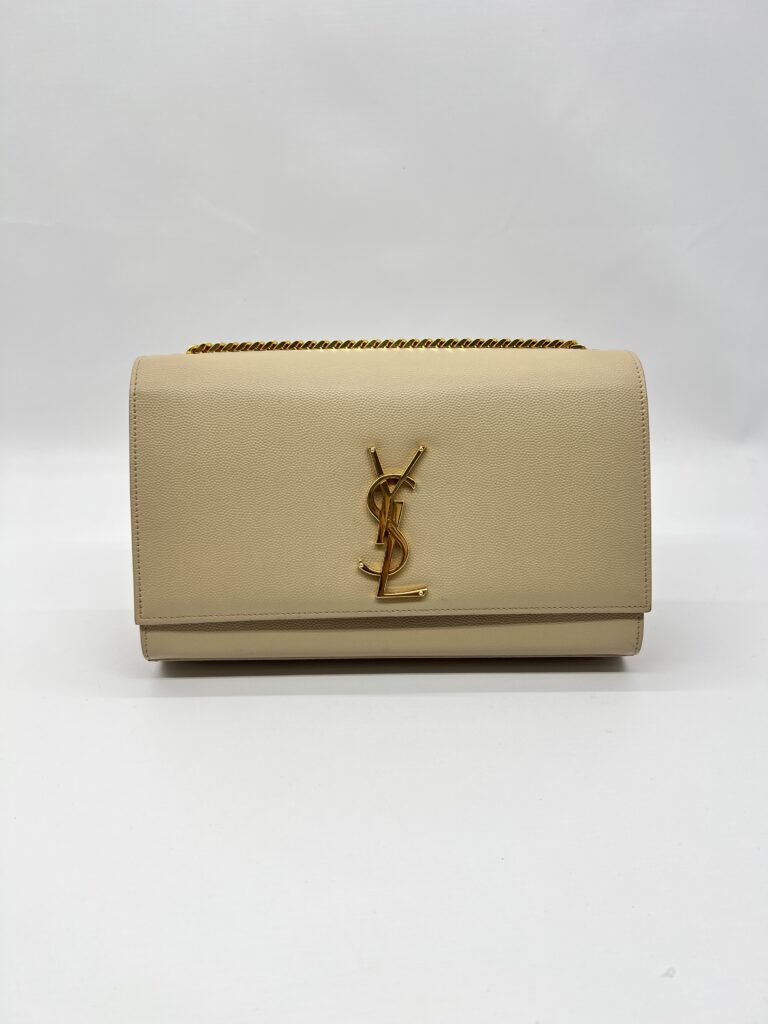 Saint Laurent Kate Medium Grained Beige GHW