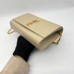 Saint Laurent Kate Medium Grained Beige GHW