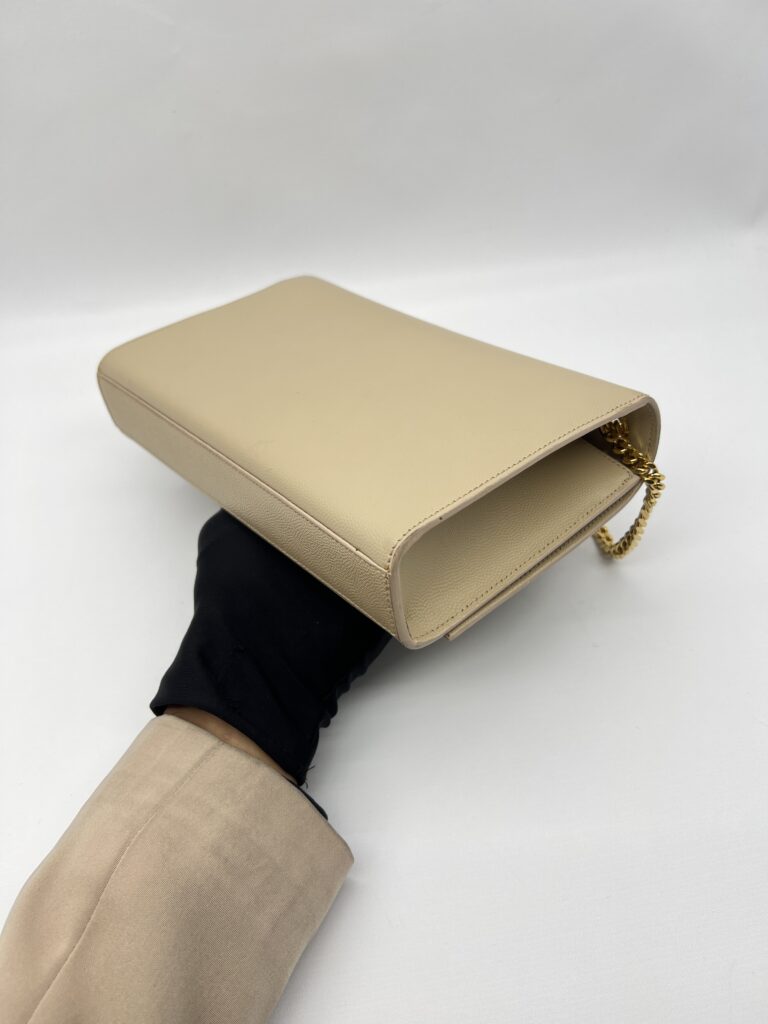 Saint Laurent Kate Medium Grained Beige GHW