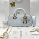 Dior Lady D-Joy Small Lambskin Light Blue LGHW