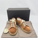Bottega Veneta Woven Sneakers Intercciato Suede Brown