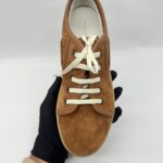 Bottega Veneta Woven Sneakers Intercciato Suede Brown