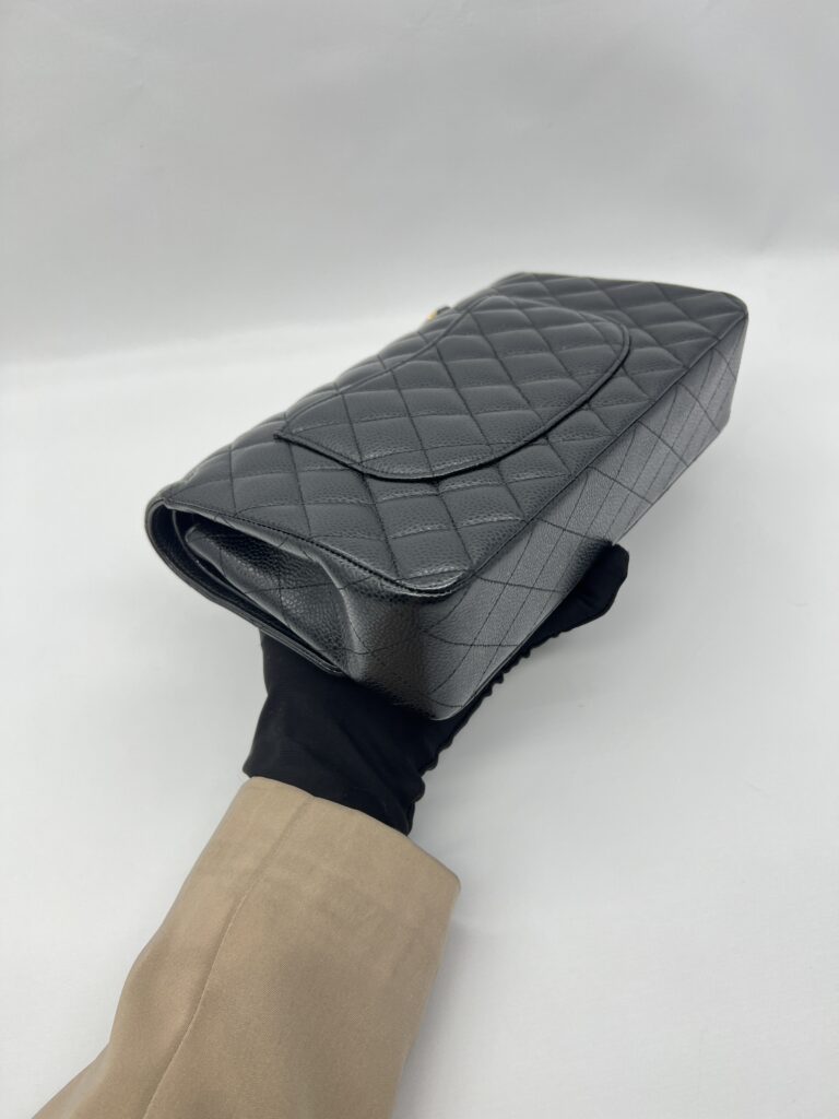Chanel Medium Classic D Flap Caviar Black GHW