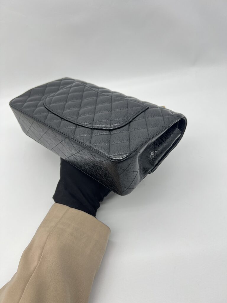 Chanel Medium Classic D Flap Caviar Black GHW
