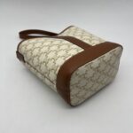 Celine Triomphe Small Bucket White Tan GHW