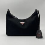Prada Re-Edition Saffiano Tessito Nero SHW