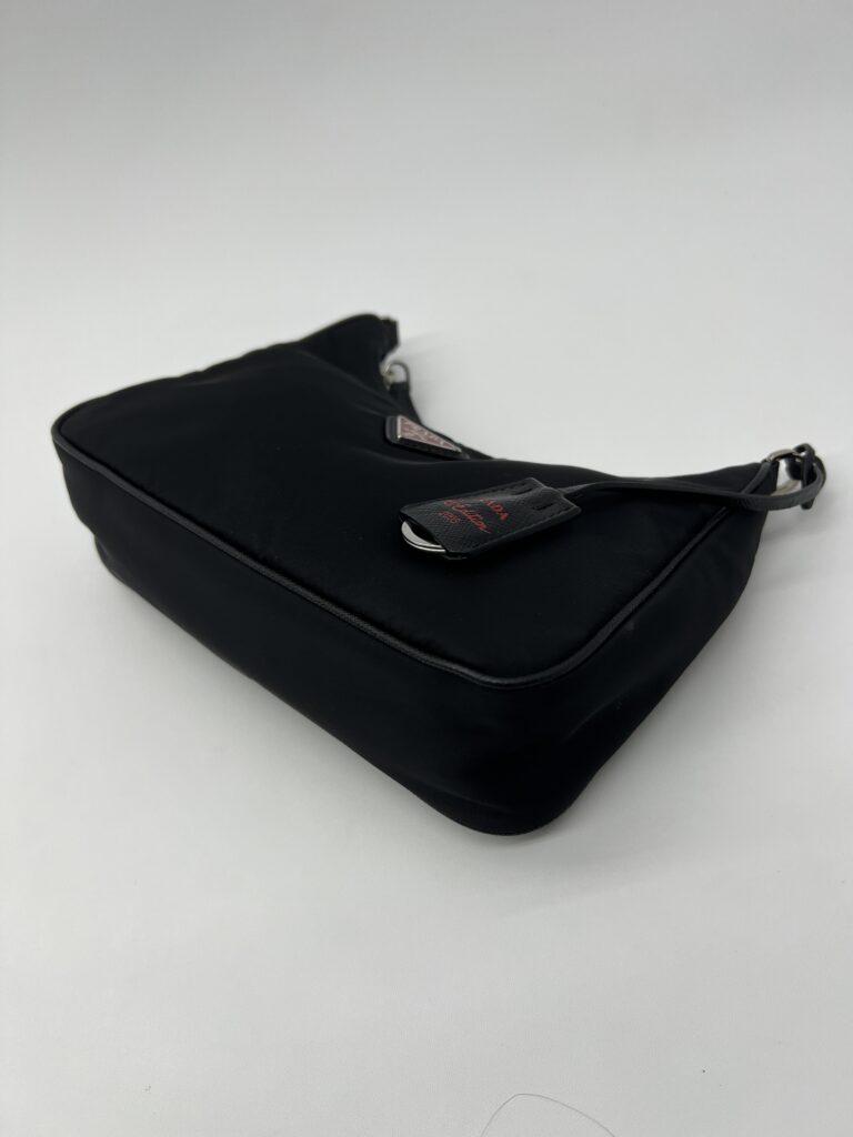 Prada Re-Edition Saffiano Tessito Nero SHW