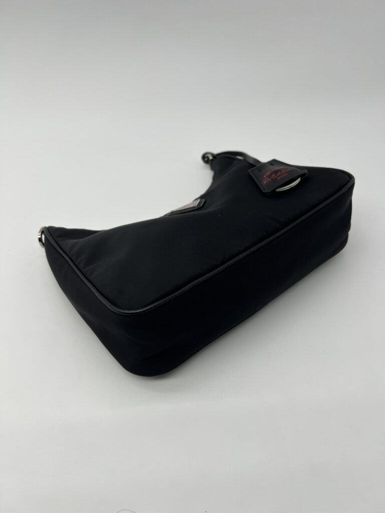 Prada Re-Edition Saffiano Tessito Nero SHW