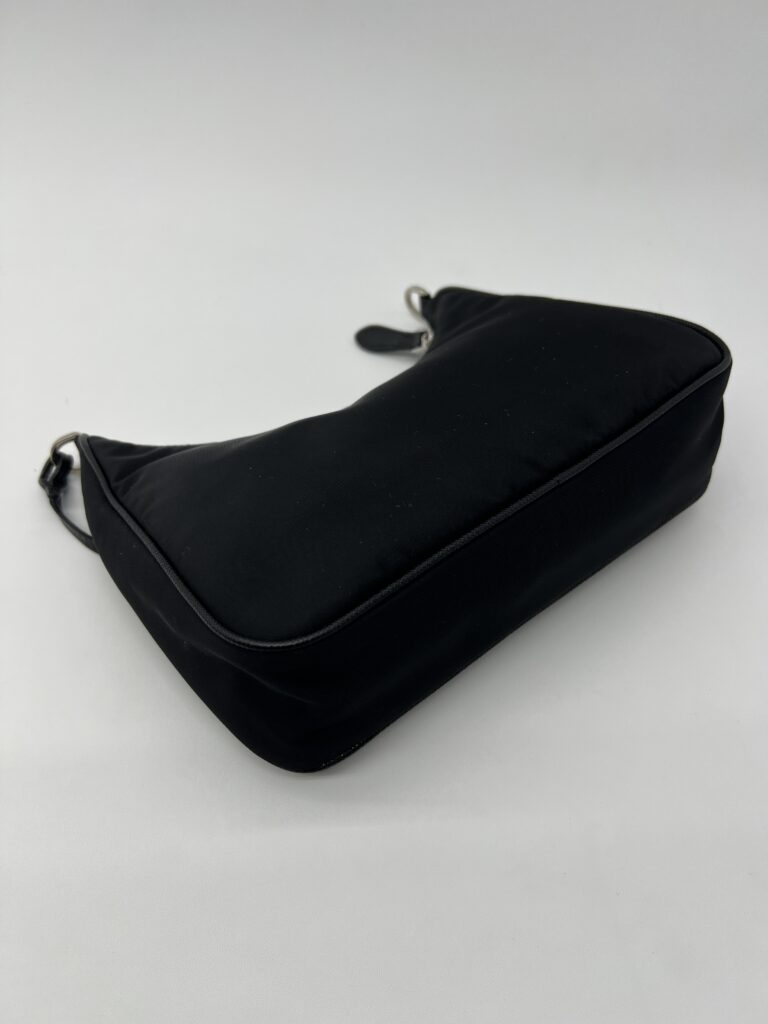 Prada Re-Edition Saffiano Tessito Nero SHW