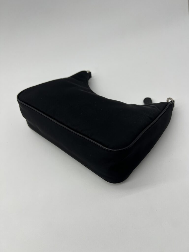 Prada Re-Edition Saffiano Tessito Nero SHW