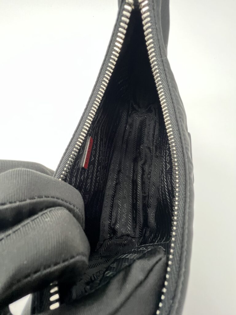Prada Re-Edition Saffiano Tessito Nero SHW
