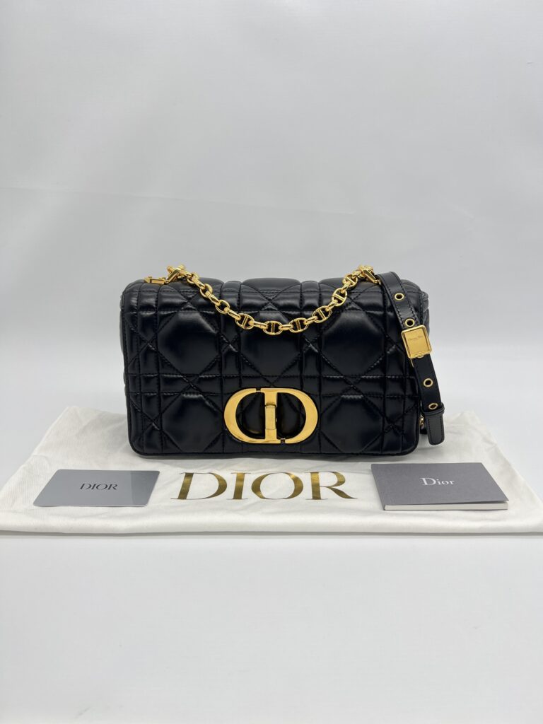 Dior Medium Caro Black GHW