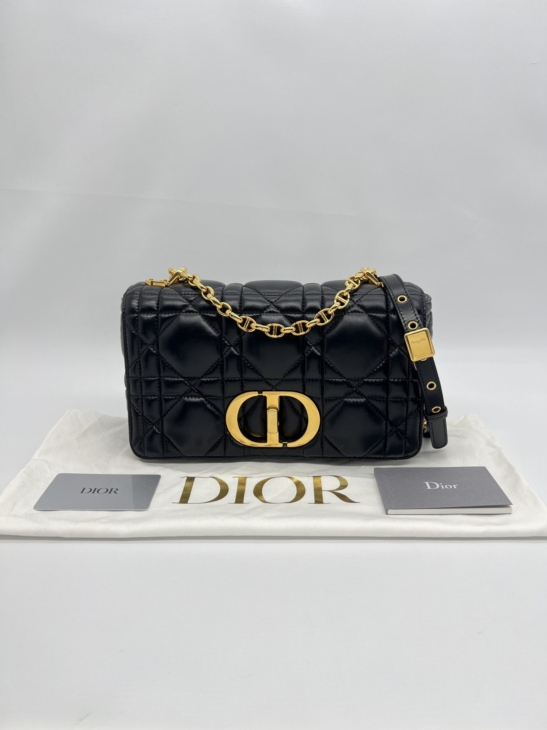 Dior Medium Caro Black GHW