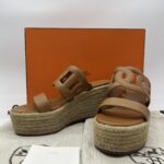 Hermes Ithea30 Espadrille Naturel