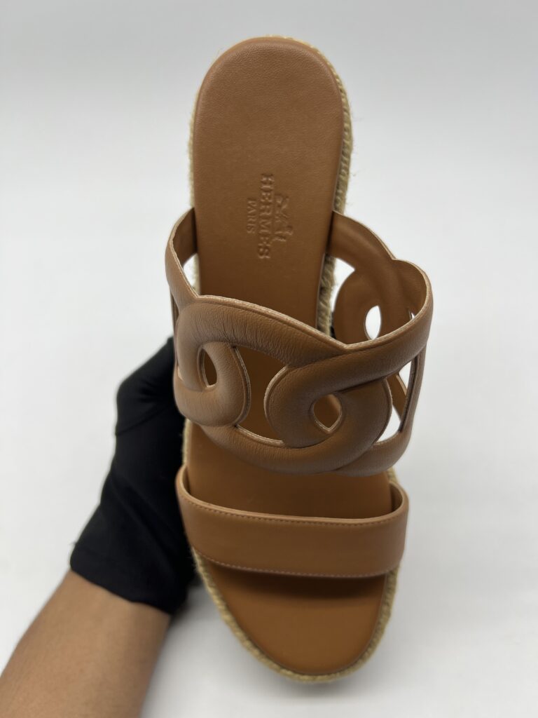 Hermes Ithea30 Espadrille Naturel