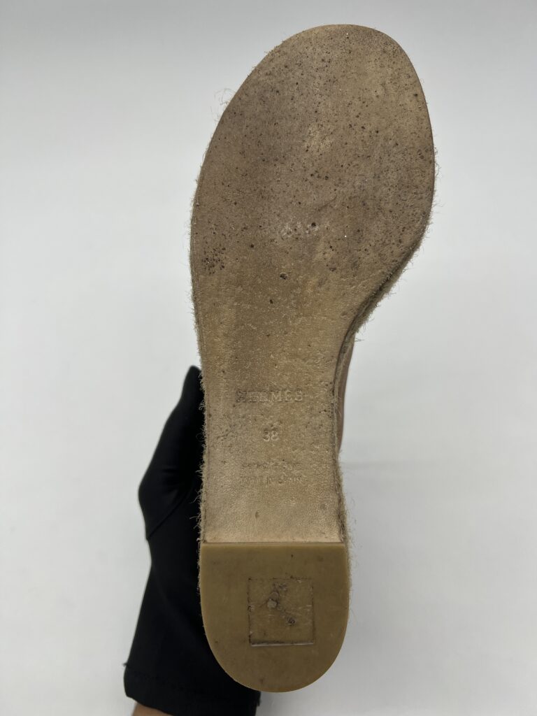 Hermes Ithea30 Espadrille Naturel