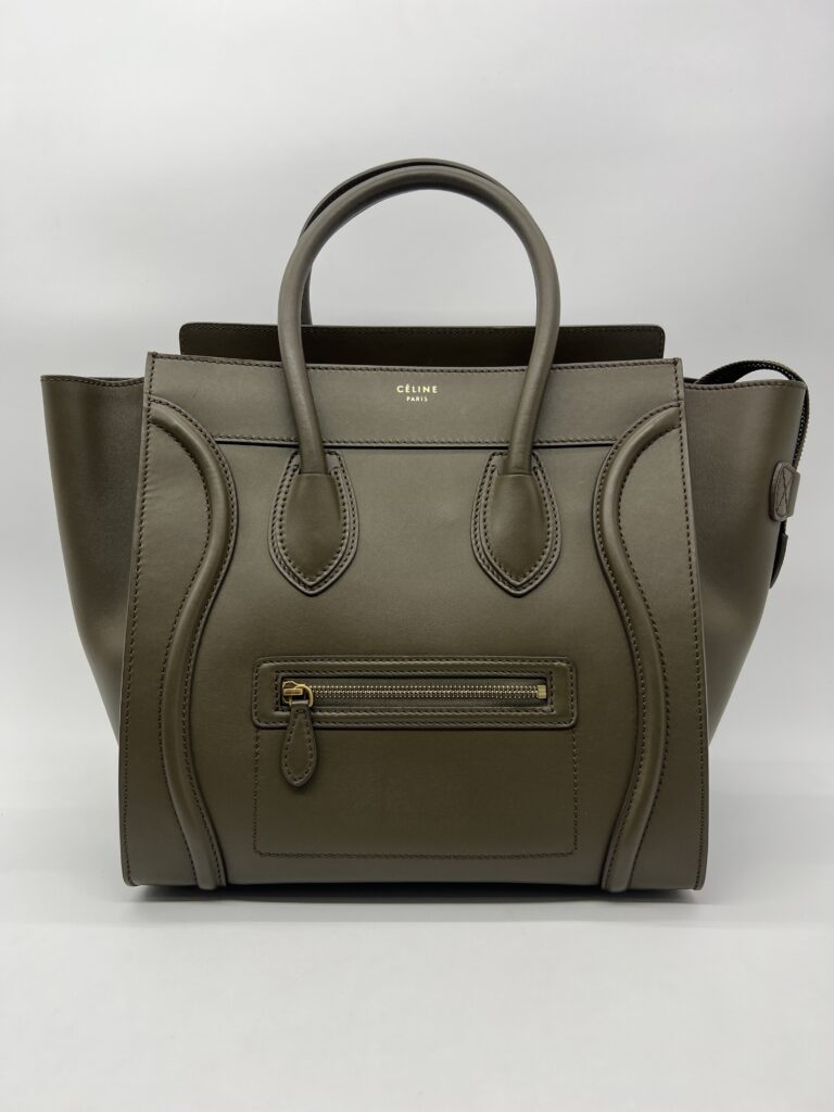Celine Mini Luggage Khaki GHW