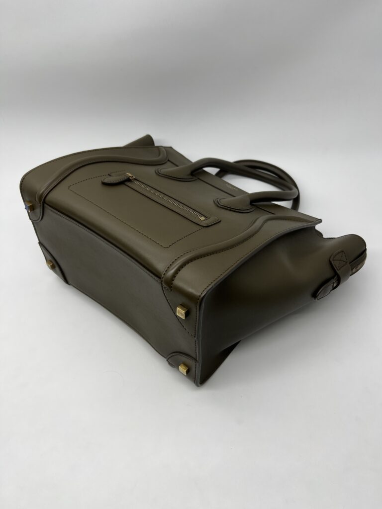 Celine Mini Luggage Khaki GHW