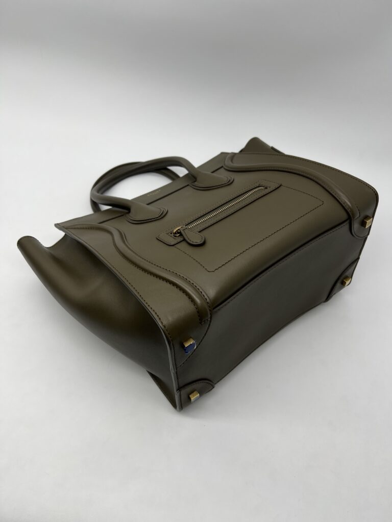Celine Mini Luggage Khaki GHW