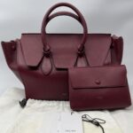 Celine Tie Knot Tote Bag Red GHW