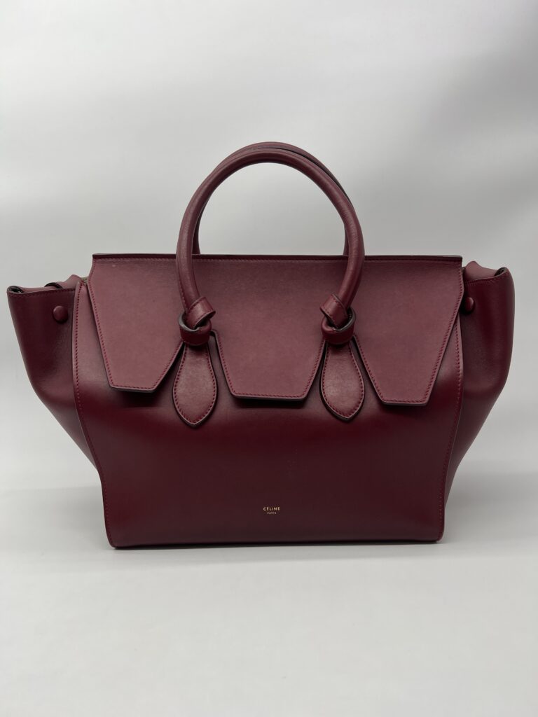 Celine Tie Knot Tote Bag Red GHW