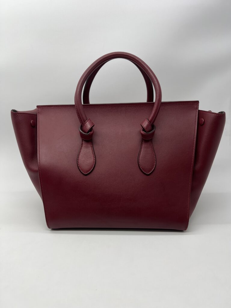 Celine Tie Knot Tote Bag Red GHW