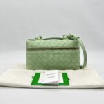 Bottega Veneta Bang Bang Vanity Case Intercciato Green GHW