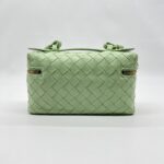 Bottega Veneta Bang Bang Vanity Case Intercciato Green GHW