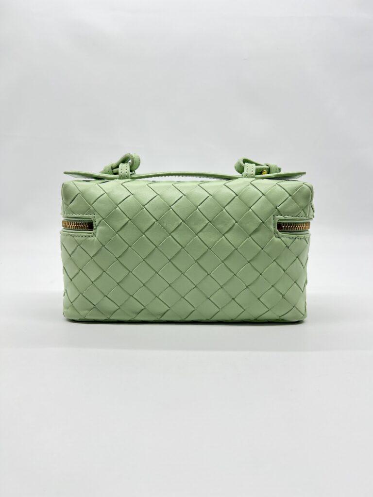 Bottega Veneta Bang Bang Vanity Case Intercciato Green GHW