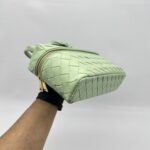 Bottega Veneta Bang Bang Vanity Case Intercciato Green GHW