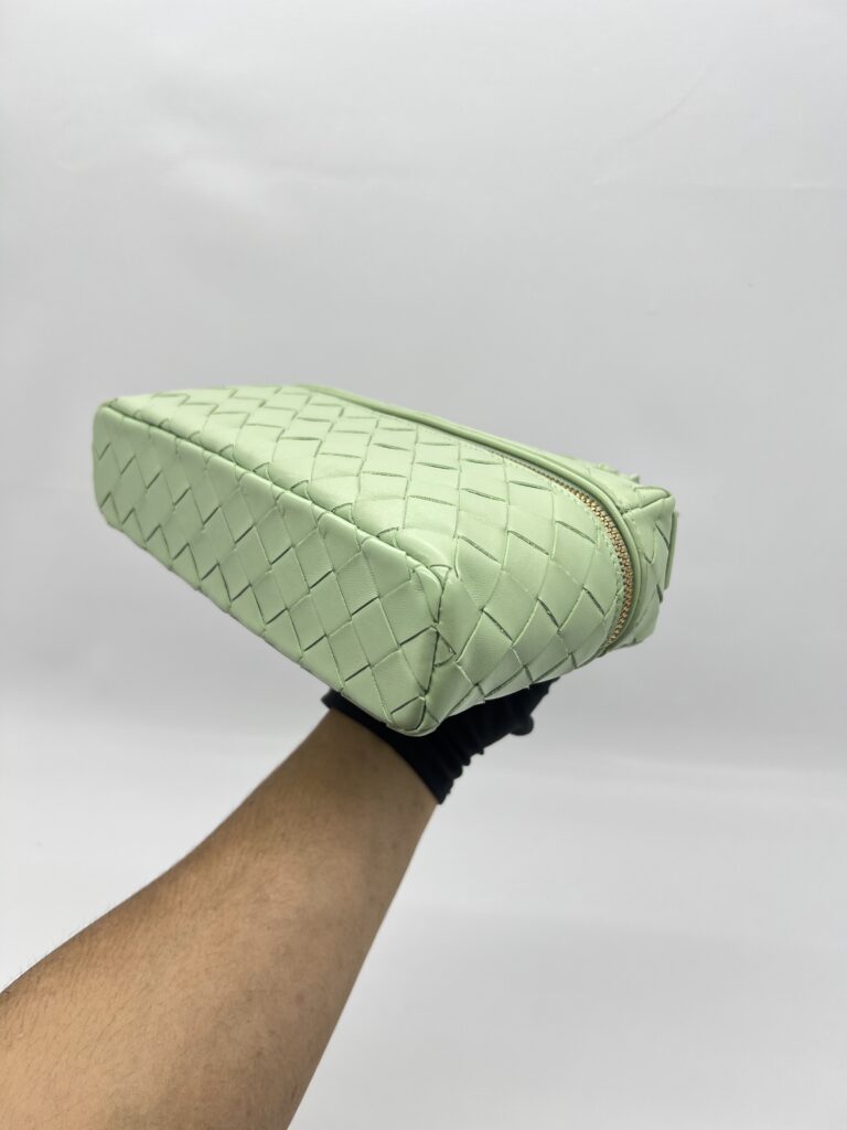 Bottega Veneta Bang Bang Vanity Case Intercciato Green GHW