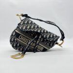 Dior Saddle Medium Canvas Oblique Blue GHW