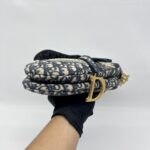 Dior Saddle Medium Canvas Oblique Blue GHW