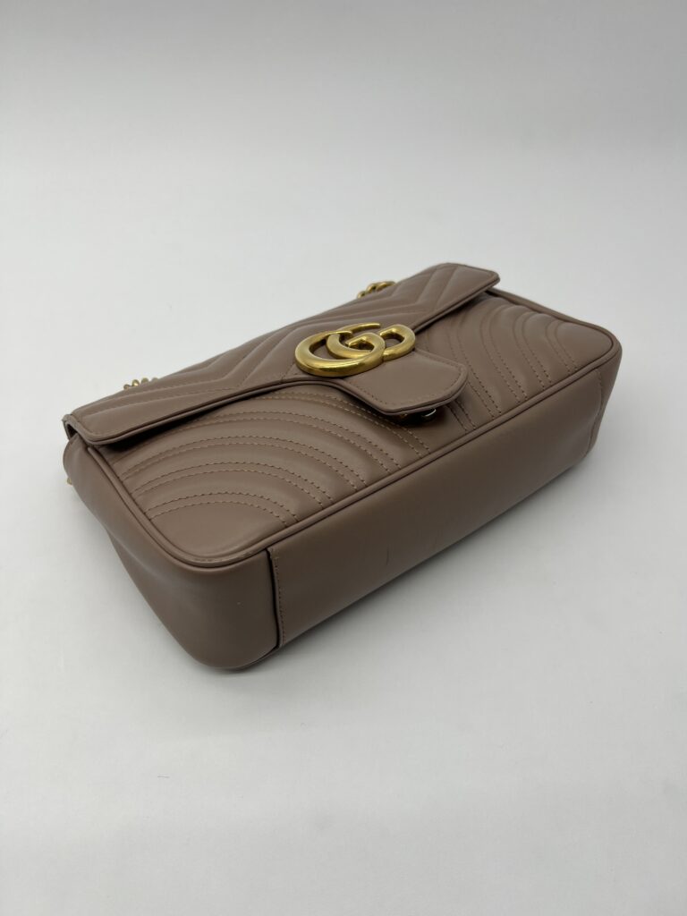 Gucci Marmont Flap Small Nude GHW