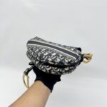 Dior Saddle Medium Canvas Oblique Blue GHW