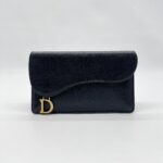 Dior Saddle Long Wallet Black GHW