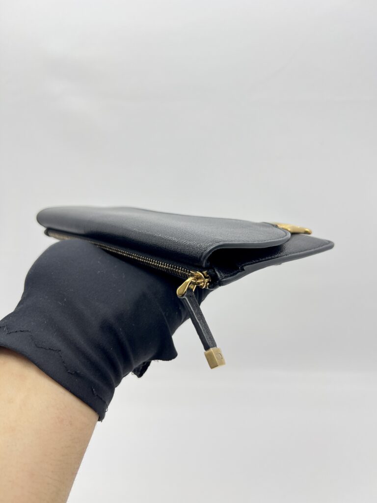 Dior Saddle Long Wallet Black GHW
