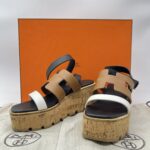 Hermes Havane 30 Sandal Naturel Multicolor