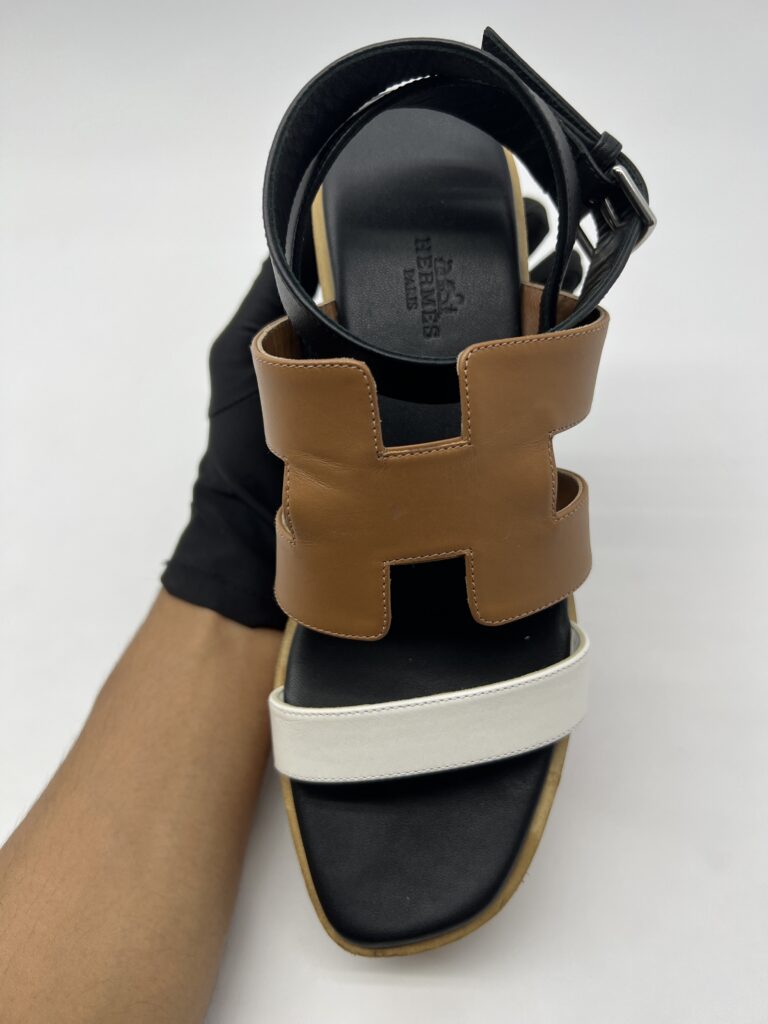 Hermes Havane 30 Sandal Naturel Multicolor