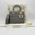 Dior Lady Dior Small Lambskin Grey GHW