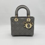 Dior Lady Dior Small Lambskin Grey GHW
