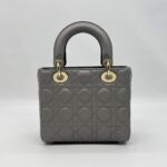Dior Lady Dior Small Lambskin Grey GHW