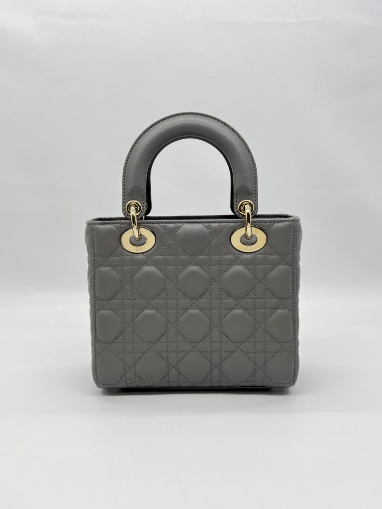Dior Lady Dior Small Lambskin Grey GHW