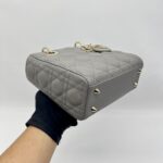 Dior Lady Dior Small Lambskin Grey GHW