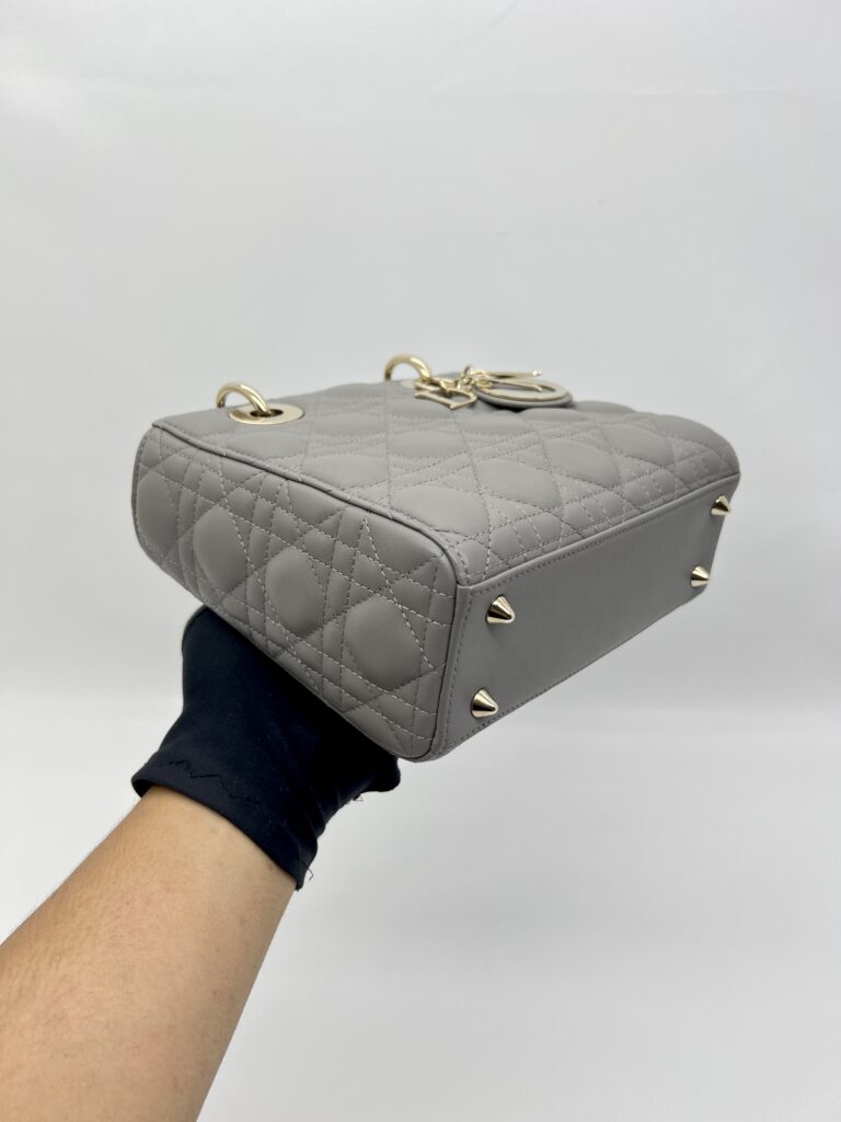 Dior Lady Dior Small Lambskin Grey GHW