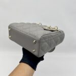 Dior Lady Dior Small Lambskin Grey GHW