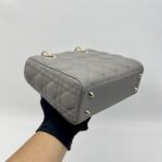Dior Lady Dior Small Lambskin Grey GHW